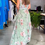 Venesa™ | Elegante vestido sin mangas con escote en V y estampado floral