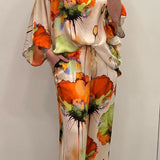 Silvia™ Conjunto de dos piezas con estampado elegante