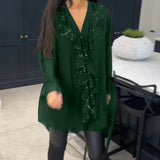 Ksenia – Blusa Elegante para Dama con Detalle de Volantes