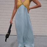 Neva ™ vestido de color contrastante