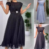Aveline – Vestido elegante de chiffon de seda