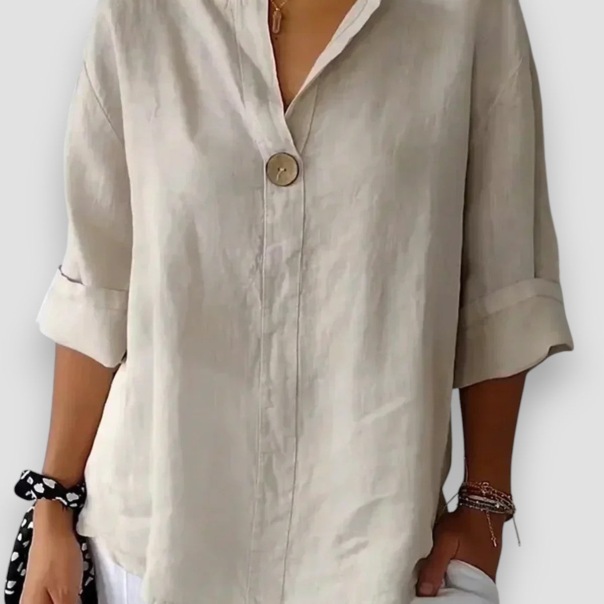 Tessa - Blusa informal con cuello en V