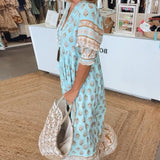 Modena - Vestido casual estampado con escote en V y media manga para Mujer