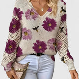 Aurélie | Elegante suéter con estampado floral