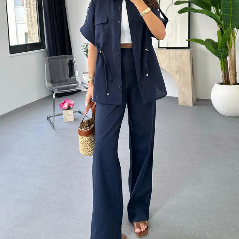 Belen™ Traje casual dos piezas con cordón elegante