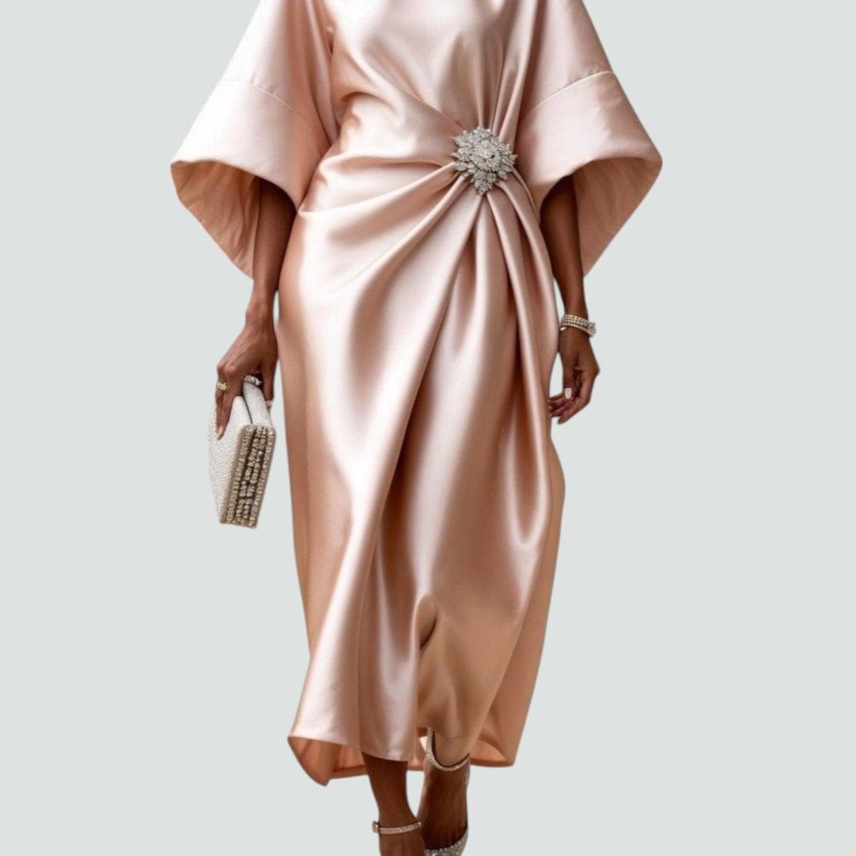 Albertine – Elegante vestido largo de satén para Mujer