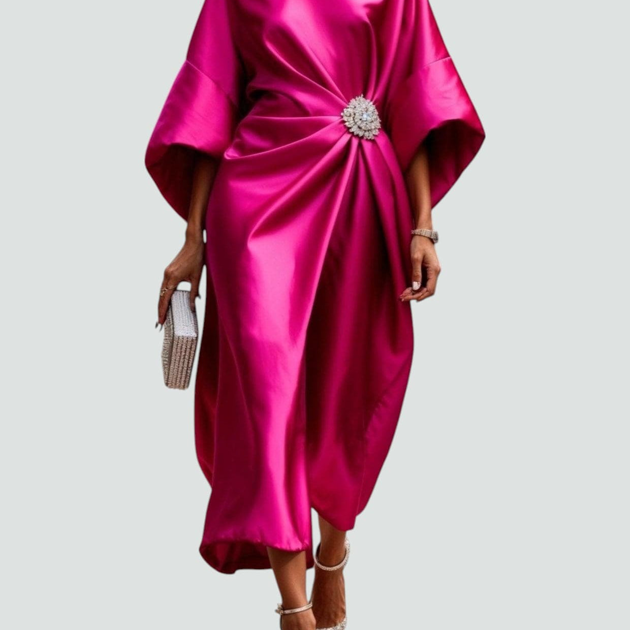 Albertine – Elegante vestido largo de satén para Mujer