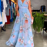 Venesa™ | Elegante vestido sin mangas con escote en V y estampado floral