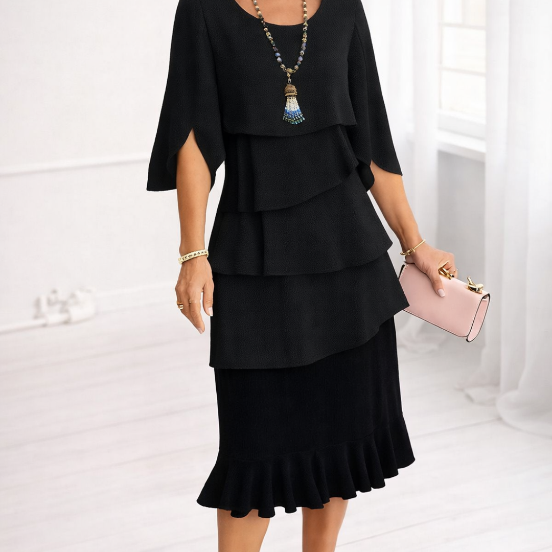 Margaret | Vestido Midi con Volantes para Mujer