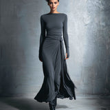 Naiara ❘ Vestido maxi con nudo lateral para Mujer