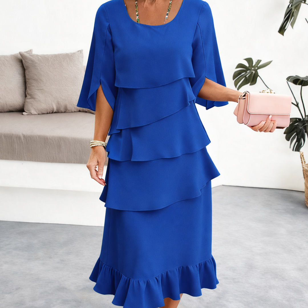 Margaret | Vestido Midi con Volantes para Mujer