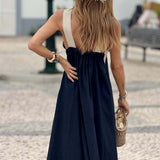 SIENNA | Elegante vestido sin espalda con cuello cruzado de moda