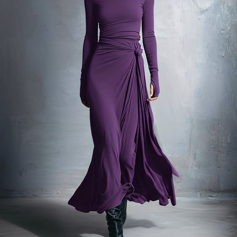 Naiara ❘ Vestido maxi con nudo lateral para Mujer