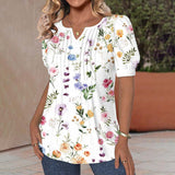 Blusa elegante con estampado floral
