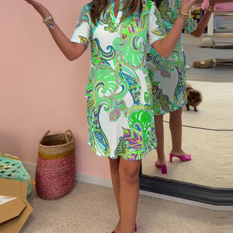 Nadia - Vestido midi estampado