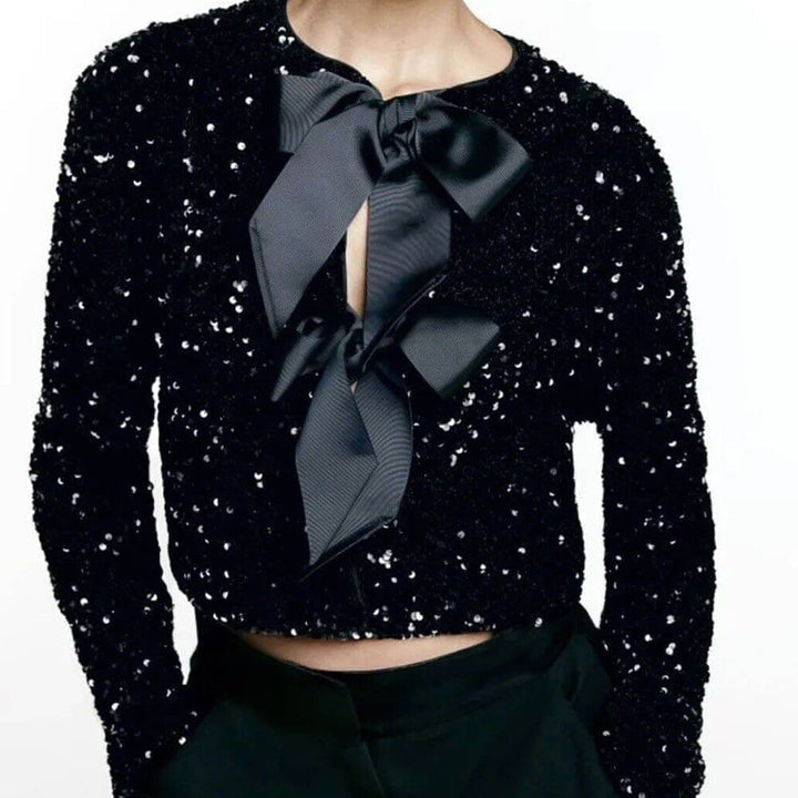 Chamarra Liza™ Elegante de Lentejuelas