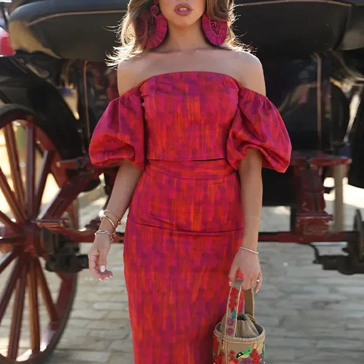 Mandy ™ vestido con mangas abullonadas