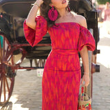 Mandy ™ vestido con mangas abullonadas
