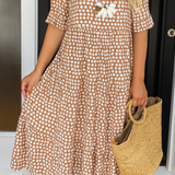 Zerelle | Vestido Midi de Manga Corta para Mujer