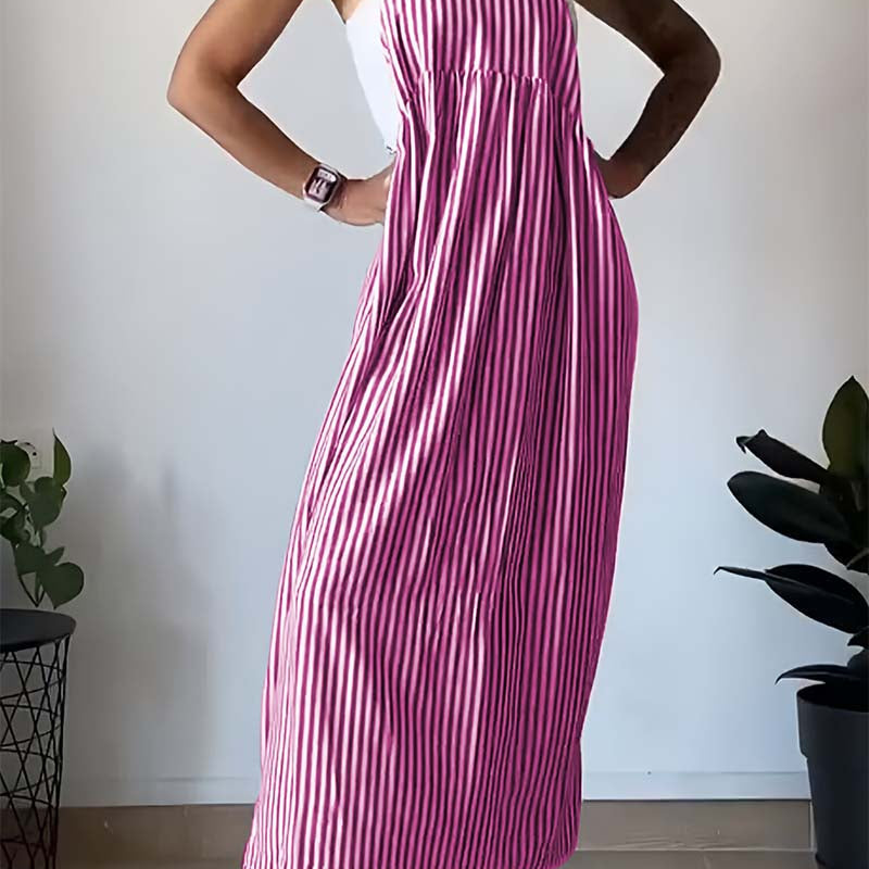 Lydia™ - Vestido casual de rayas con tirantes