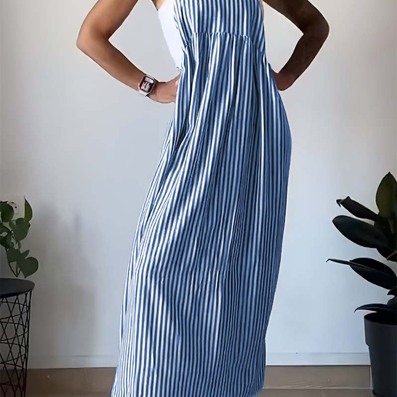 Lydia™ - Vestido casual de rayas con tirantes