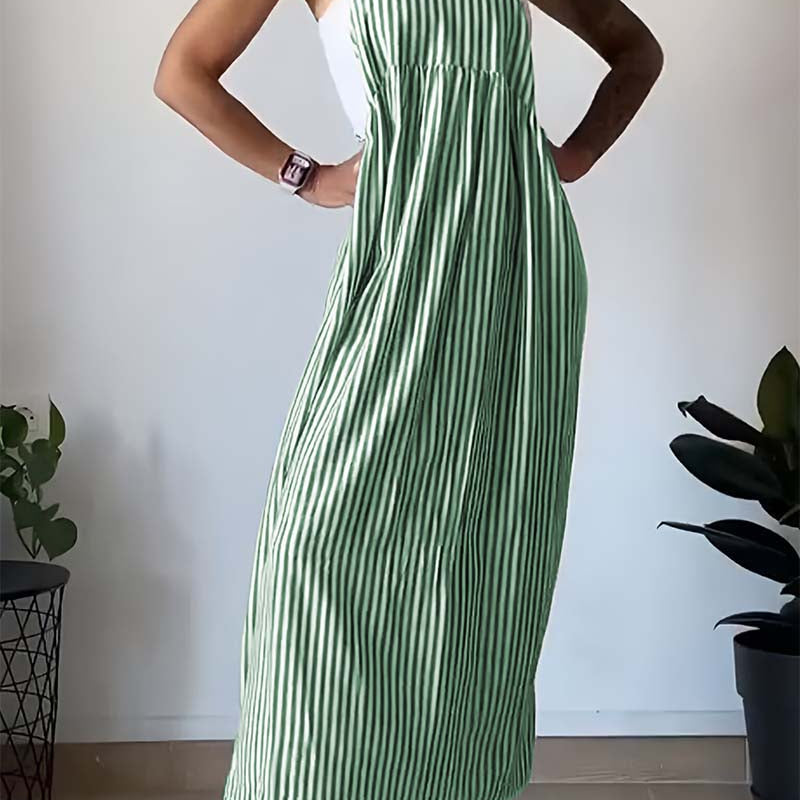 Lydia™ - Vestido casual de rayas con tirantes