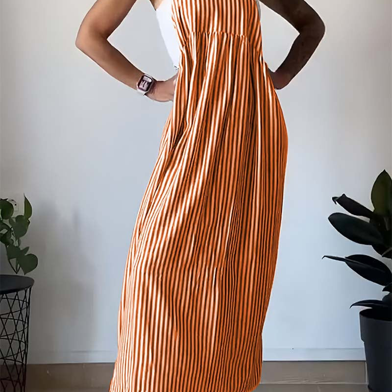 Lydia™ - Vestido casual de rayas con tirantes