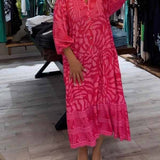 Mira | Vestido estampado con cuello en V (Casi agotado)