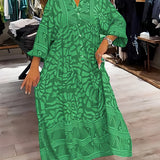 Inge™ | Vestido estampado con cuello en V