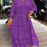 Inge™ | Vestido estampado con cuello en V