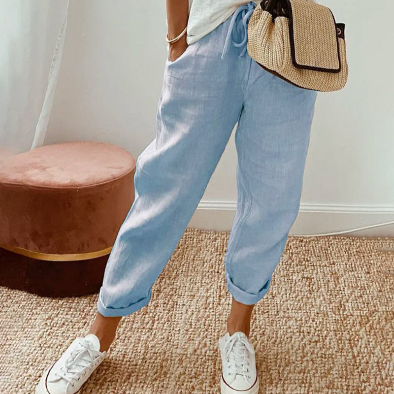 PANTALÓN CASUAL Y ELEGANTE DE LINO ANTITRANSPIRANTE