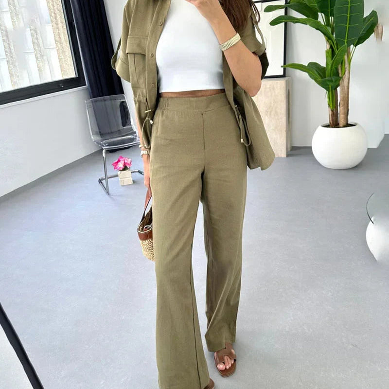 Belen™ Traje casual dos piezas con cordón elegante