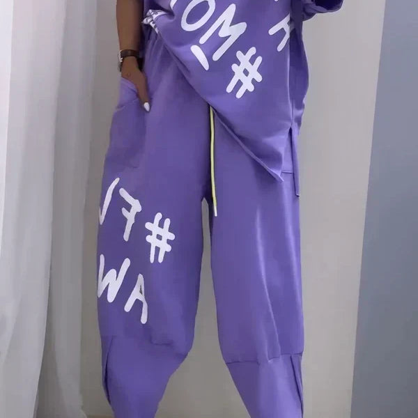 Desa™ Conjunto casual de dos piezas de cuello redondo con estampado