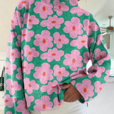 Mirellia | Suéter de Cuello Alto Floral