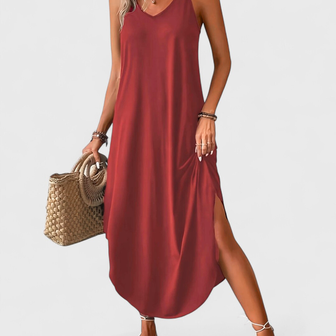 Anaelle - Camisola larga y fluida con tirantes finos