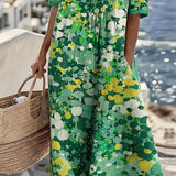 Elena | Vestido midi floral suelto y ligero para Mujer