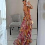 Giselle - Vestido largo con estampado floral encantador para Mujer