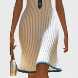Ellena - Elegante vestido midi con falda sirena para Mujer