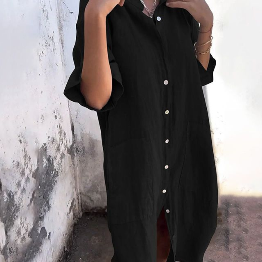 Melanie™ |  Vestido camisero informal hasta los tobillos