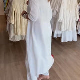 Chiara™ Traje casual de lino de color liso para mujer