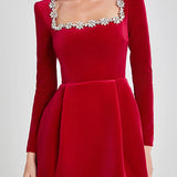Colette™ | Vestido Corto Elegante de Terciopelo