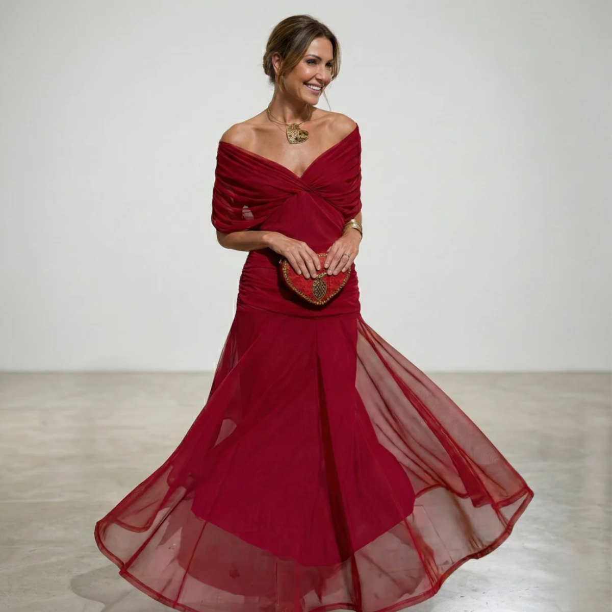 Alondra - Vestido Largo con Estampado Floral Fantasía y Escote en V para Mujer