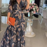 CLAUDIA | Vestido largo floral de corte cómodo para días elegantes