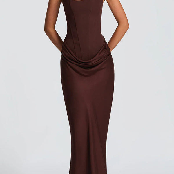 Leonor ❘ Vestido maxi con escote cuadrado