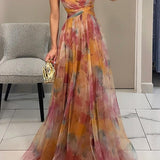 Giselle - Vestido largo con estampado floral encantador para Mujer