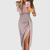 Isabeau | Elegante vestido maxi de Mujer con cuello halter y ajuste fluido