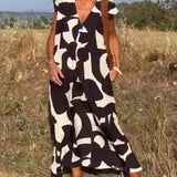 Ellen | Vestido estampado con escote en pico
