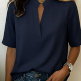 Lunvessa | Camisa de Manga Corta Relaxed para Mujer