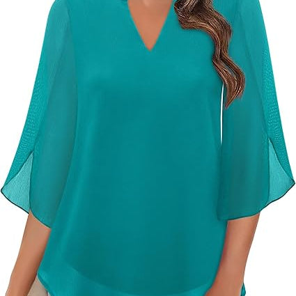 Annelyn | Blusa de capas de lujo