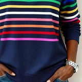 Viena – Sudadera con cremallera de rayas de colores